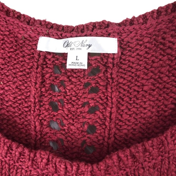 Vintage Old Navy Crochet Knit Sweater, Tunic, Swim Cover sz L - Picture 5 of 6